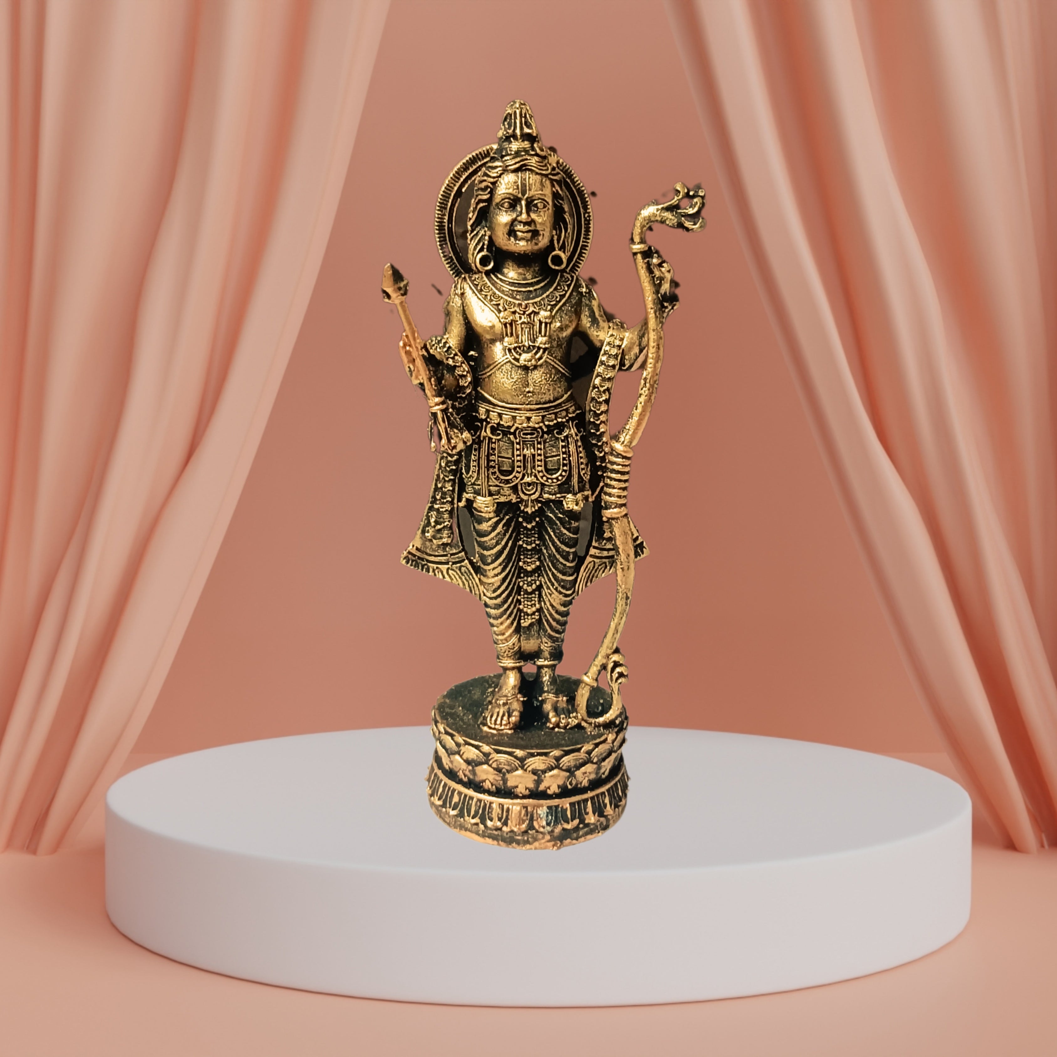 RR Crafts Ram Lalla Resin Idol for Car Dashboard Idol Statue in Ayodhya Mandir (3D), Idol Home Decor, Divine Gifts, Small Size Ram Lalla 3D Cutout,Best for Gift and Home Tample,Export Quality