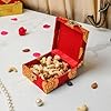 Motif Design Raw Silk Box – Traditional Fabric Storage Box with Golden Motifs for Home Decor, Office, and Gifting (Set of 4)