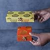 Motif Design Raw Silk Box – Traditional Fabric Storage Box with Golden Motifs for Home Decor, Office, and Gifting (Set of 4)