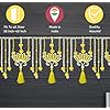 Handcrafted Toran for Main Door | Pooja Room & Mandir Decoration | Door Hanging Decorative Item|Office & Home Decor | Lotus Toran | 38 Inch x 9 inch || Yellow