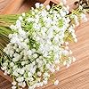 Cotton Artificial Baby Breath Faux Flowers for Vases White Color, Height 20", 4 Pcs Real Touch Flowers for Wedding Party DIY Wreath Floral Arrangement Home Decoration (White-04 Pcs)