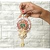 Handmade Shubh Labh Wall Hanging with Kundan, Gota & Pearl Detailing – Elegant Home Decor for Diwali, Navratri, Weddings, Housewarming & Puja Favors