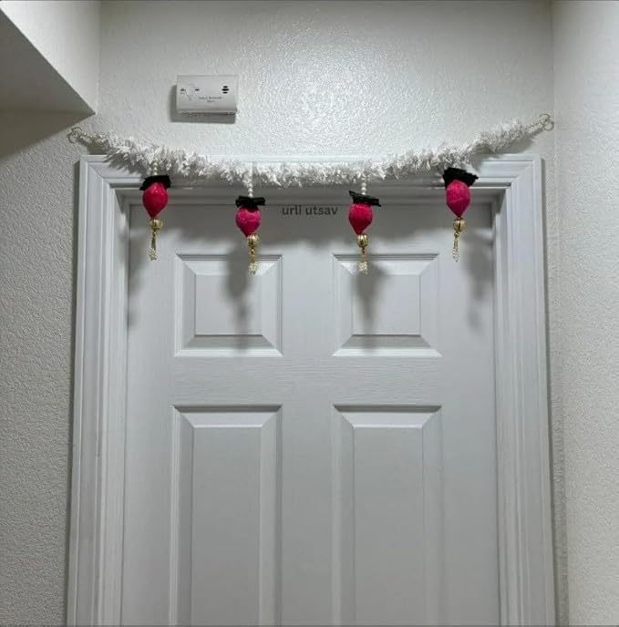 RR Crafts Jasmine & Lotus Bud Door Toran – Elegant Traditional Hanging for Festive & Home Décor (Pack of 1)