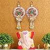 Handmade Shubh Labh Wall Hanging with Kundan, Gota & Pearl Detailing – Elegant Home Decor for Diwali, Navratri, Weddings, Housewarming & Puja Favors