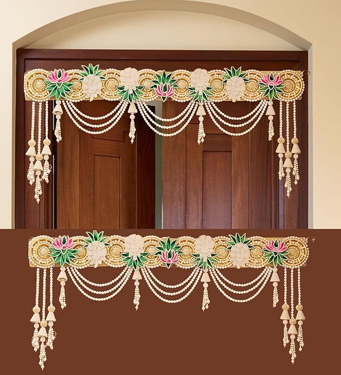 Toran for Decor | Thornam for Entrance Door | Mandir & Pooja Room Toran | Thoran Bandhanwar for Diwali | Bandarwal | 40 inch