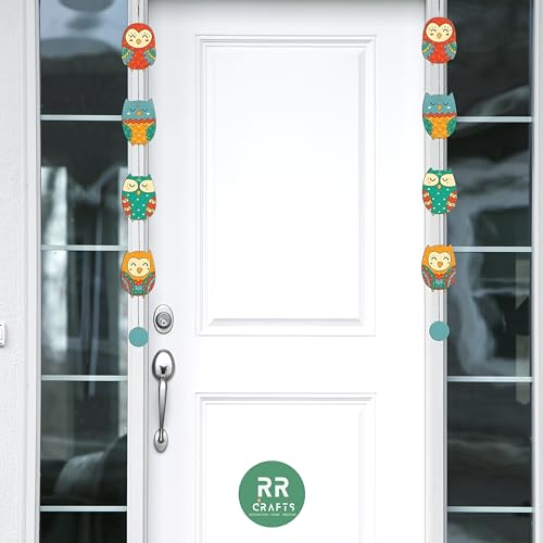 RR Crafts Colorful owl Wall and Door Hanging for HomeDecor/Office Decor/Decoration/Wall Decoration Item 2 Strings in one Pack