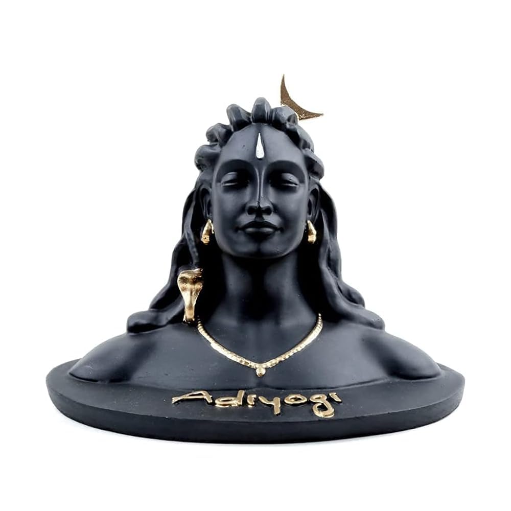 RR Crafts  Adiyogi Shiva Statue for Car Dash Board, Pooja & Gift, Lord Adiyogi Shankara for Home Decor, Decor Items for Home & Office, Diwali Gift, Adiyogi Shiva Small